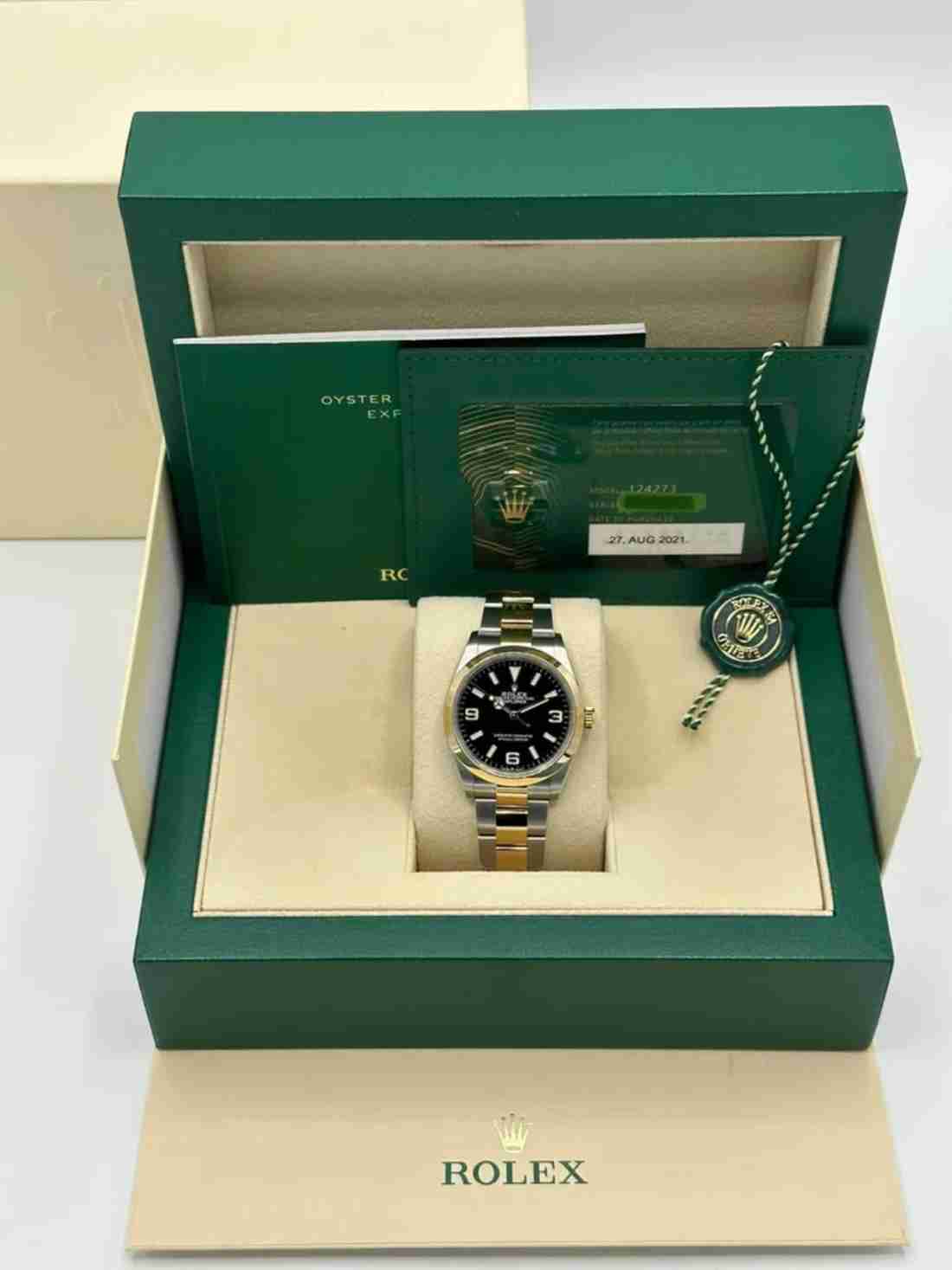2021 Rolex Explorer 36mm 124273 Two-Tone Black Dial - Image 7