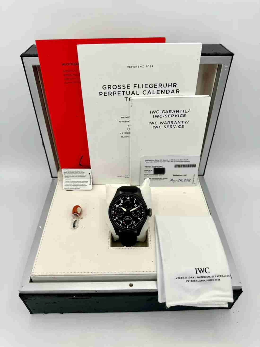 2013 IWC Top Gun Perpetual Calendar Big Pilot 48mm IW502902 Ceramic - Image 7