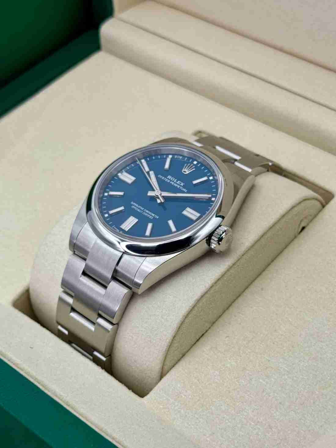 NEW 2025 Rolex Oyster Perpetual 41mm 134300 Med Blue Dial - Image 3