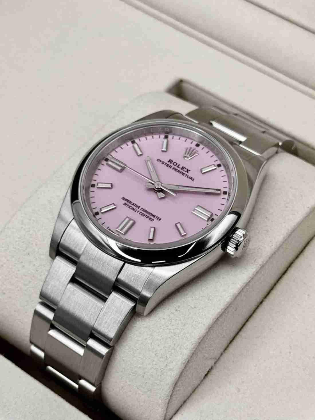 NEW 2026 Rolex Oyster Perpetual 36mm 126000 Candy Pink Dial - Image 3