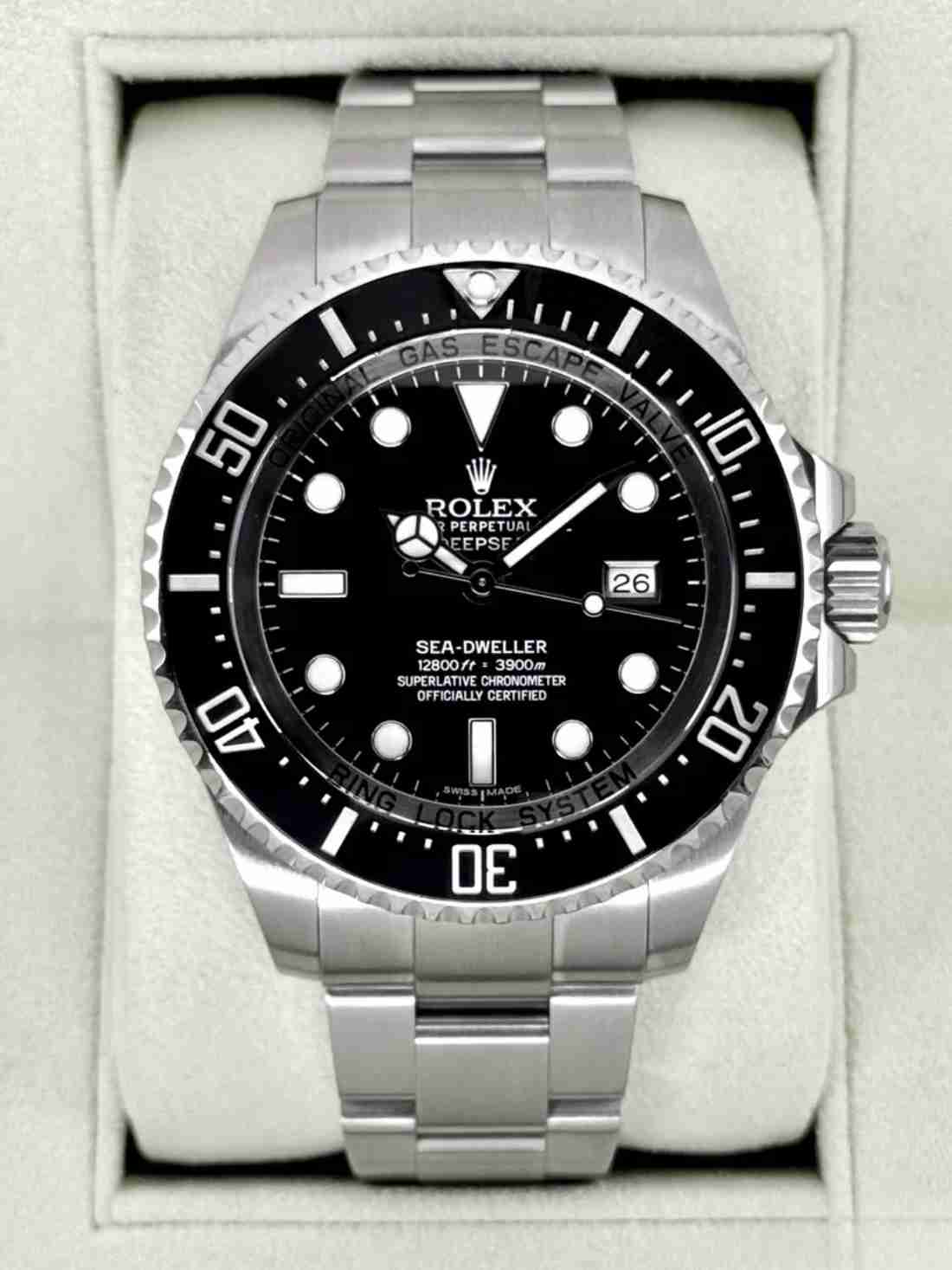 2015 Rolex Deepsea 44mm 116660 Stainless Steel Black Dial