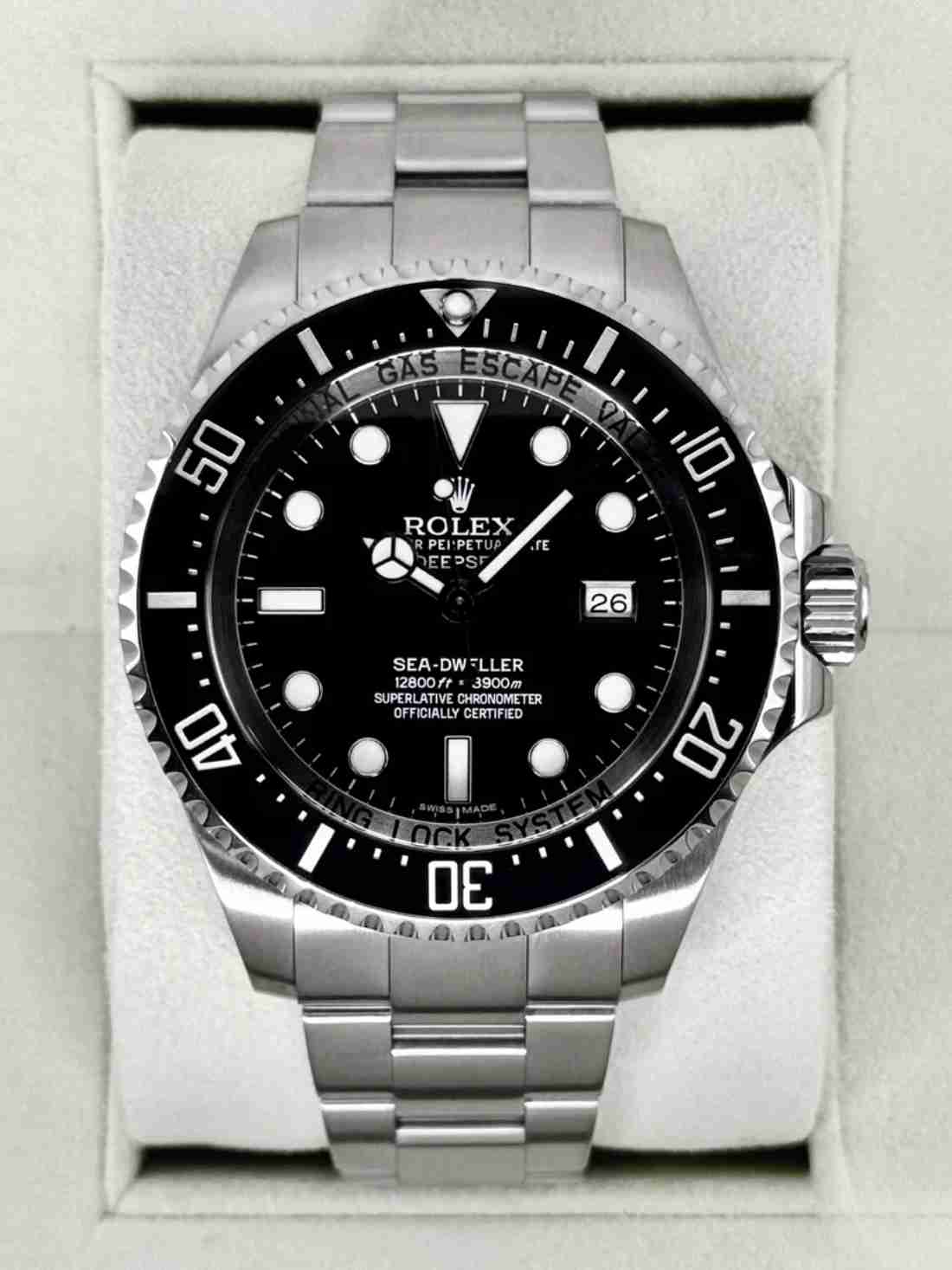 2015 Rolex Deepsea 44mm 116660 Stainless Steel Black Dial