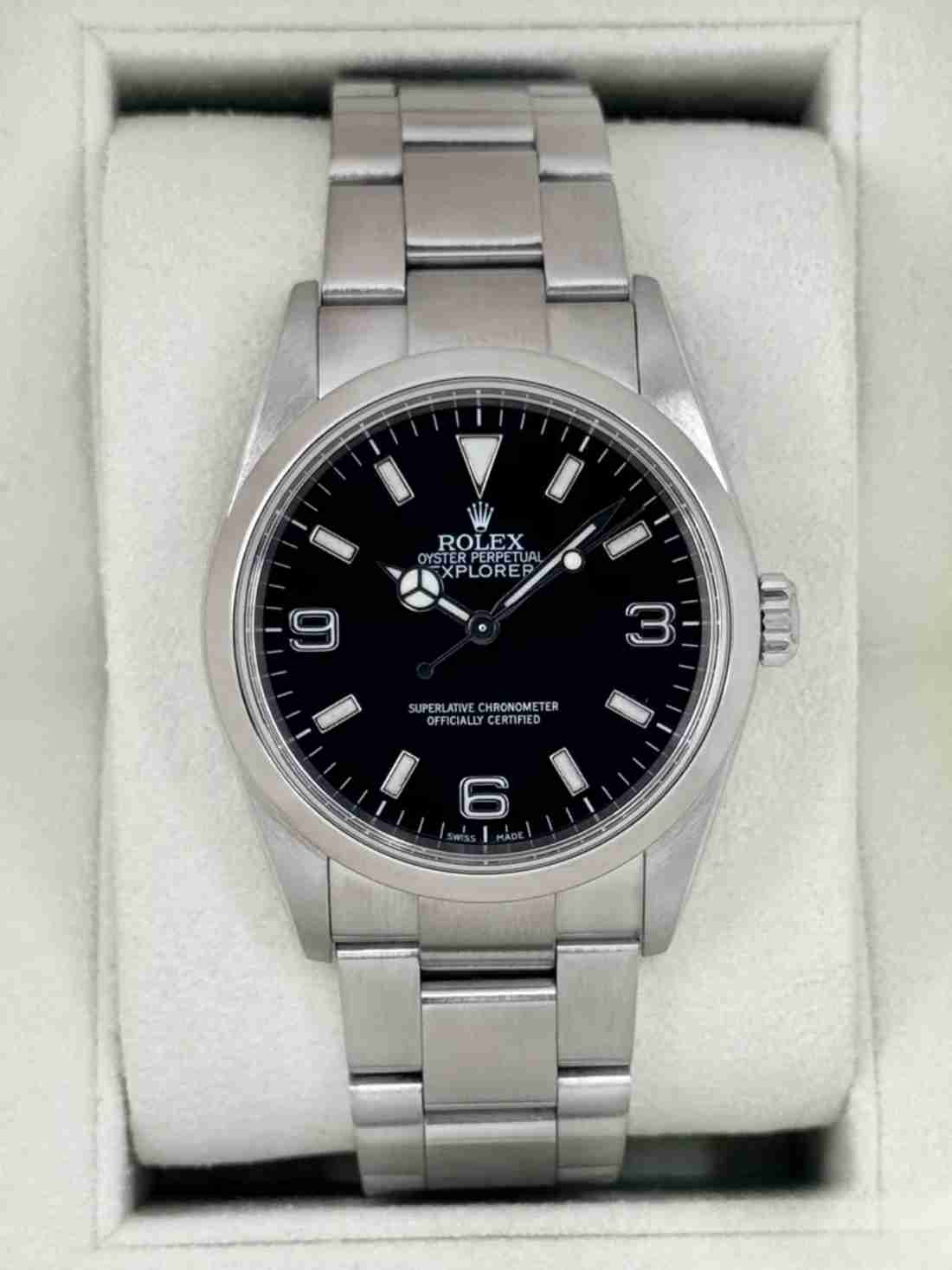 2005 Rolex Explorer 36mm 114270 Stainless Steel Black Dial