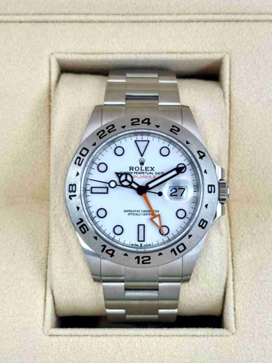 2022 Rolex Explorer II 42mm 226570 Polar White Dial