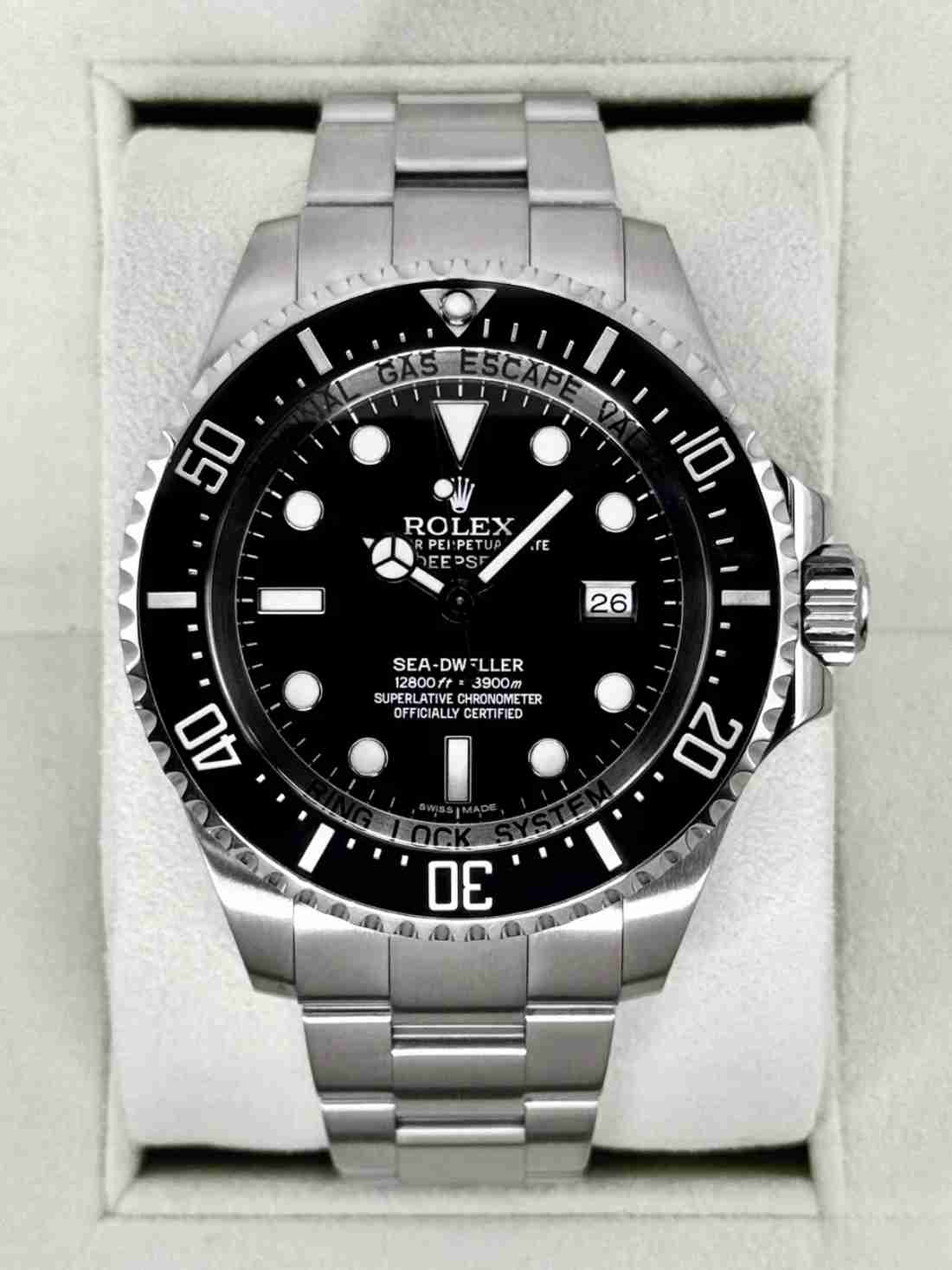2015 Rolex Deepsea 44mm 116660 Stainless Steel Black Dial