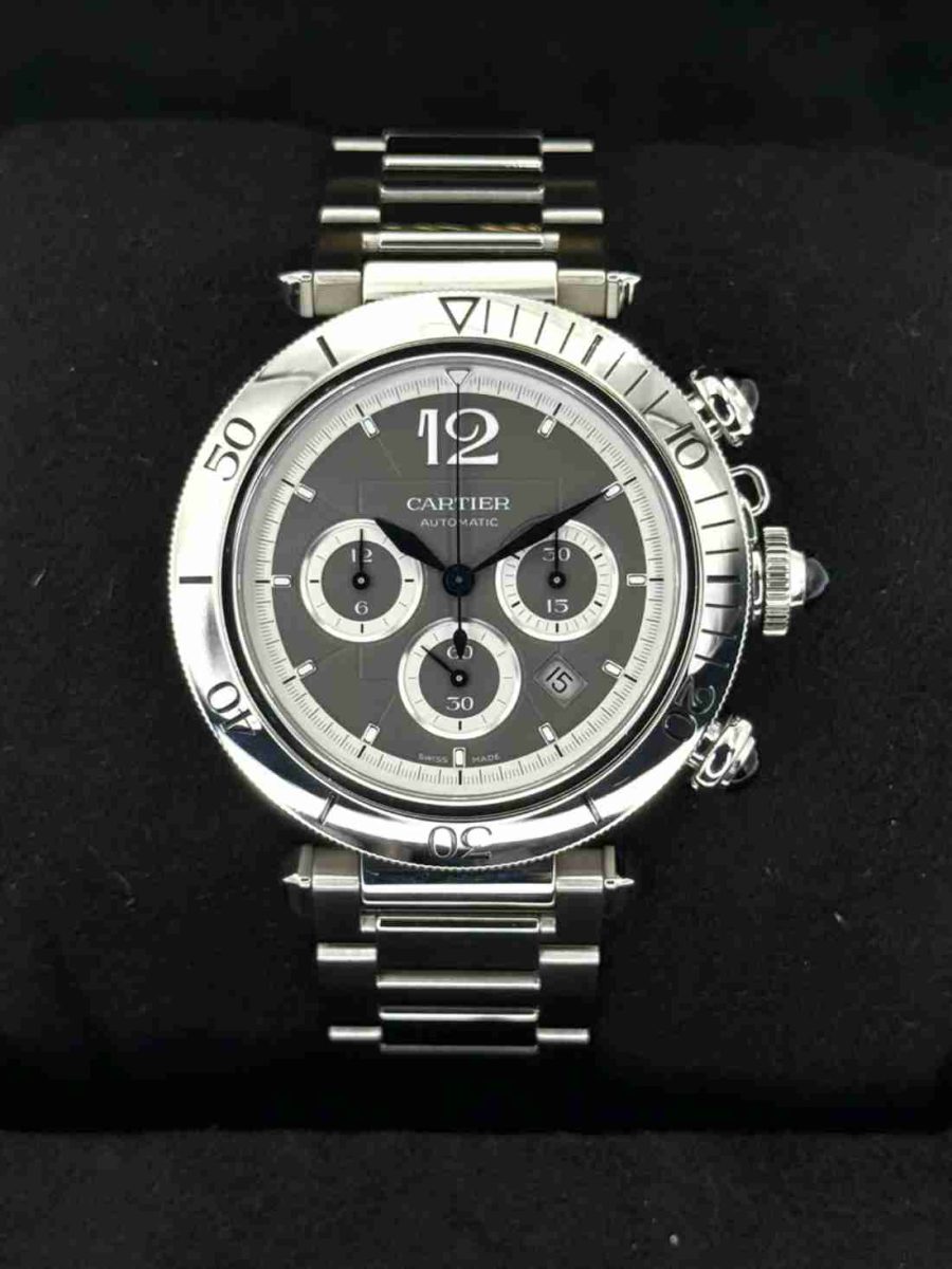 NEW 2023 Cartier Pasha 41mm Wspa0027 Chronograph Grey Dial
