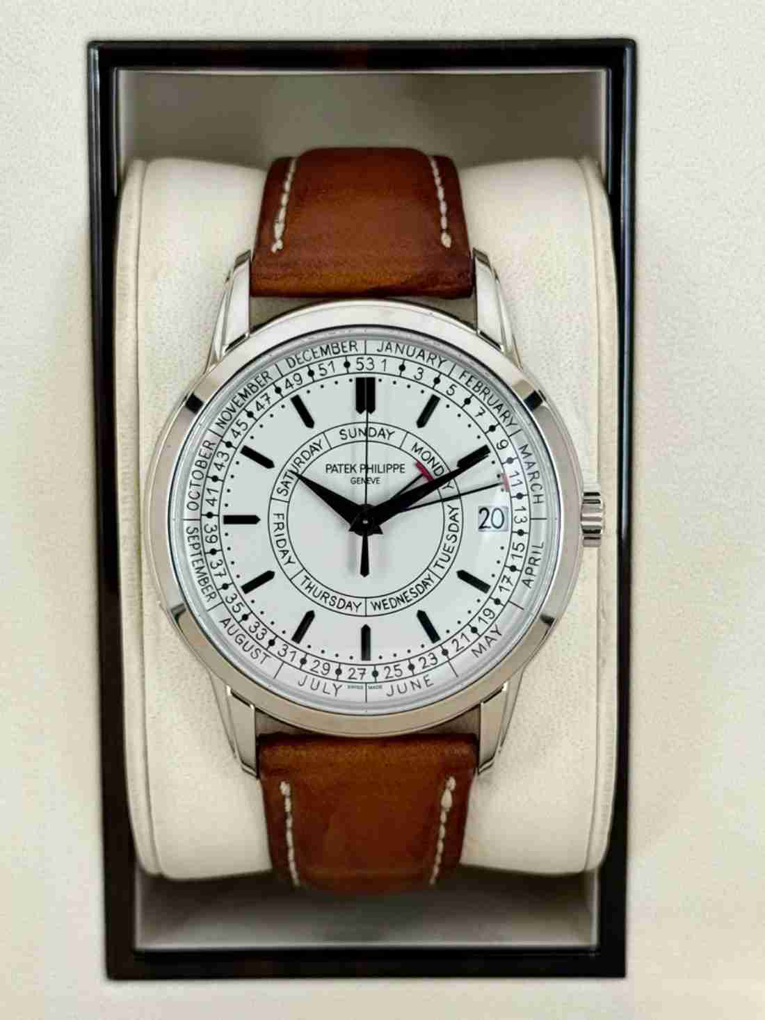 2020 Patek Philippe Calatrava Weekly Calendar 40mm 5212A Stainless Steel White Dial