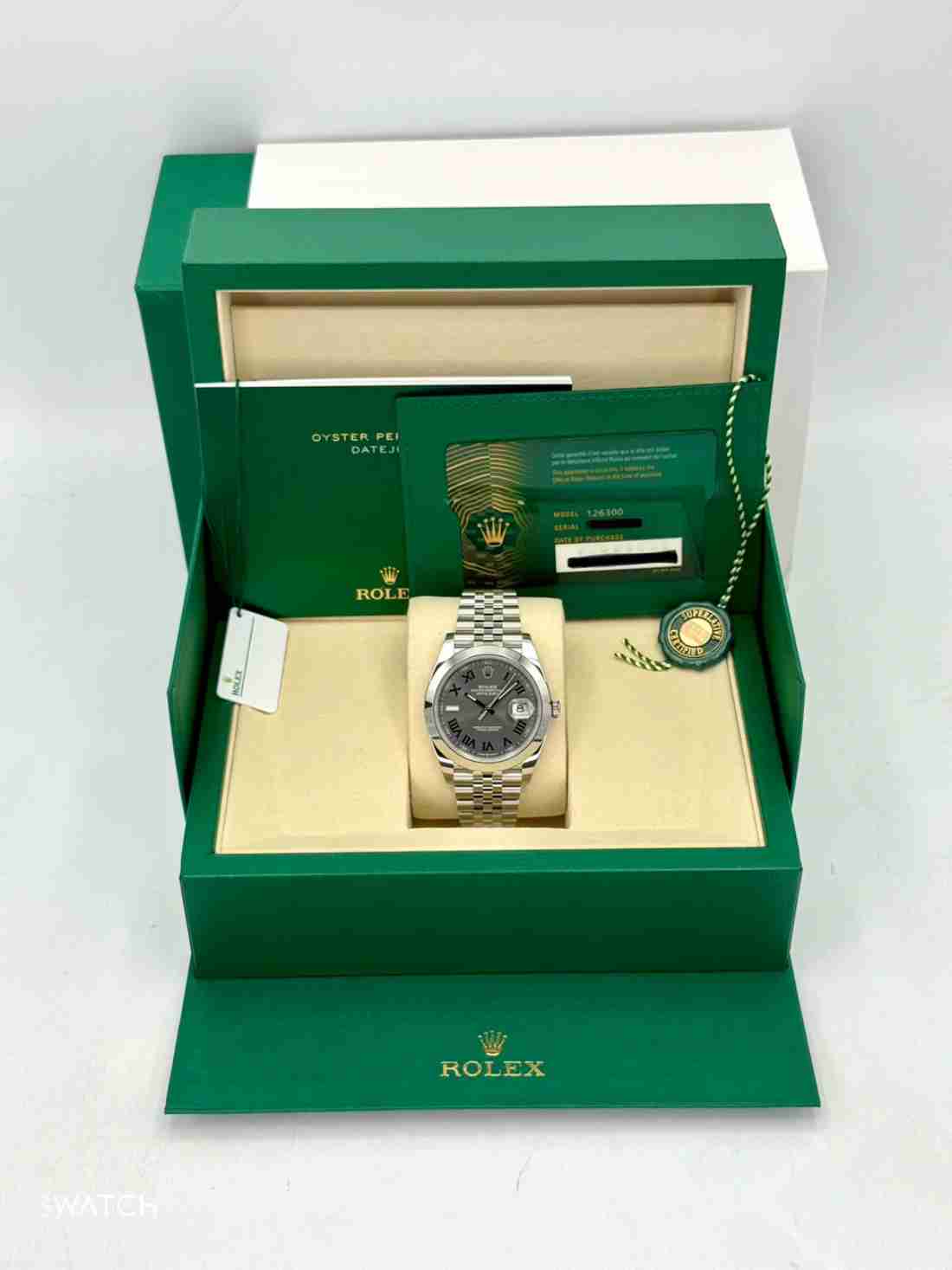 NEW 2025 Rolex Datejust 41mm 126300 Jubilee Wimbledon Dial - Image 5