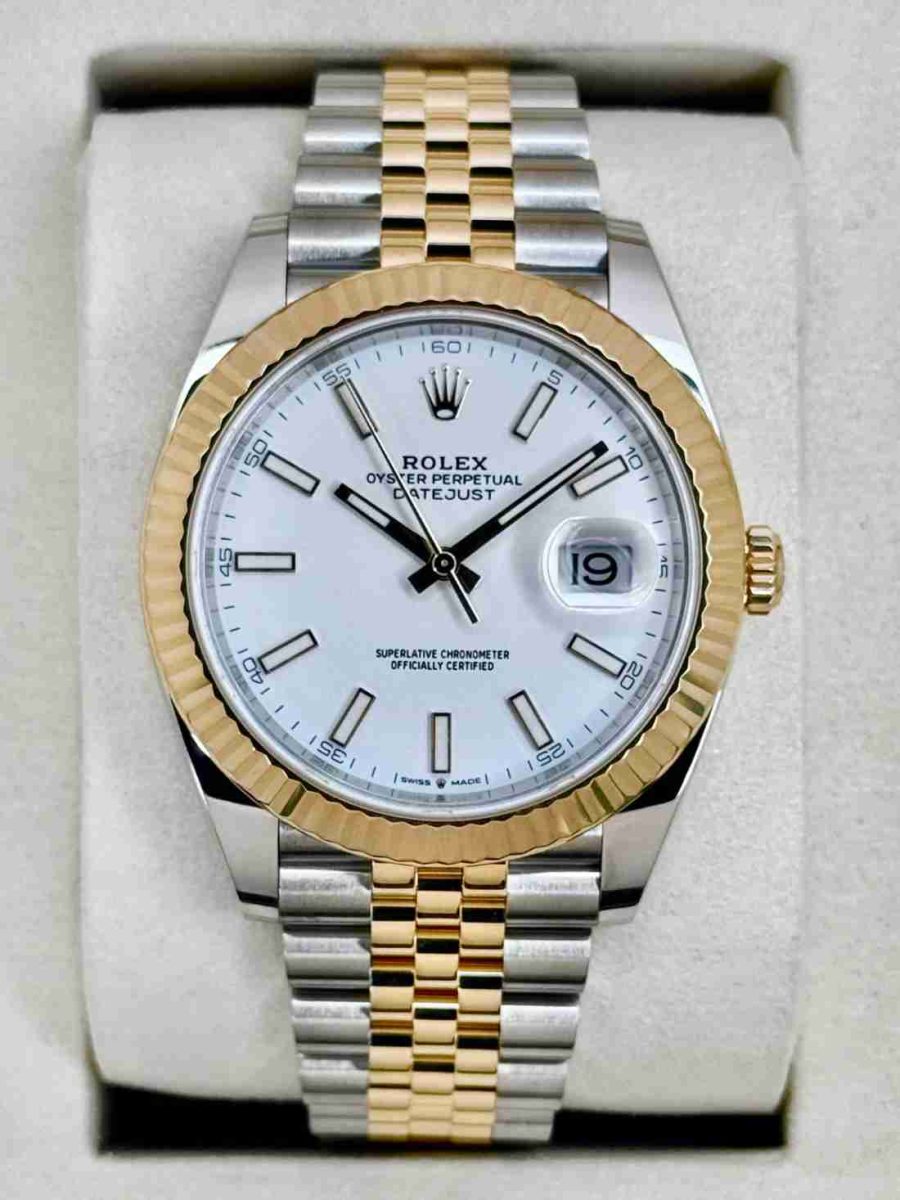 2025 Rolex Datejust 41mm 126333 Two-Tone Jubilee White Dial
