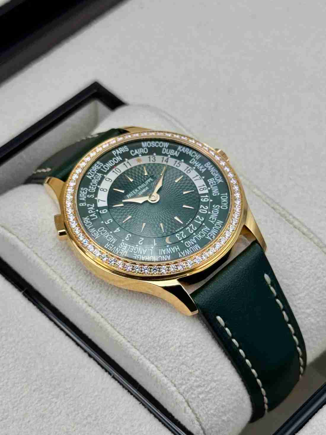 NEW 2026 Patek Philippe World Time Complications 36mm 7130R Rose Gold Green Dial - Image 4