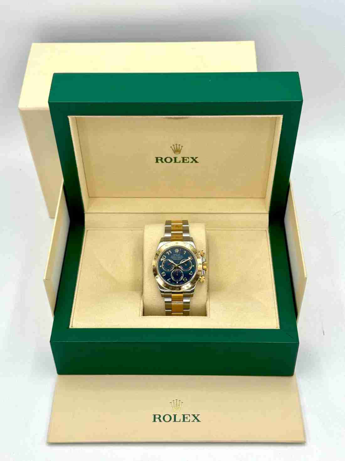 Rolex Daytona 40mm 116523 Two-Tone Blue Arabic Racing Dial - Image 3