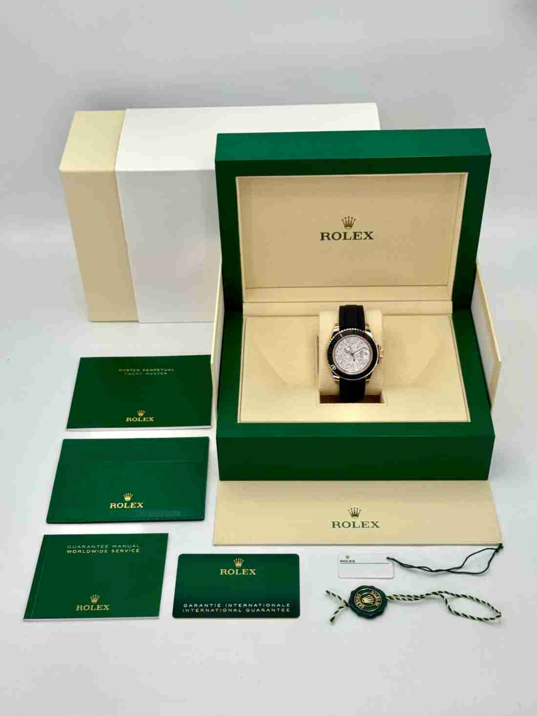 New 2025 Rolex Yacht-Master 40mm 126655 Rose Gold Diamond Paved Dial - Image 5