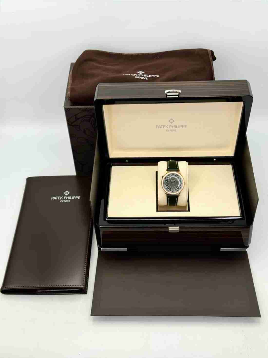 NEW 2025 Patek Philippe 42mm 5224R Calatrava Travel Time Rose Gold Blue Dial - Image 5