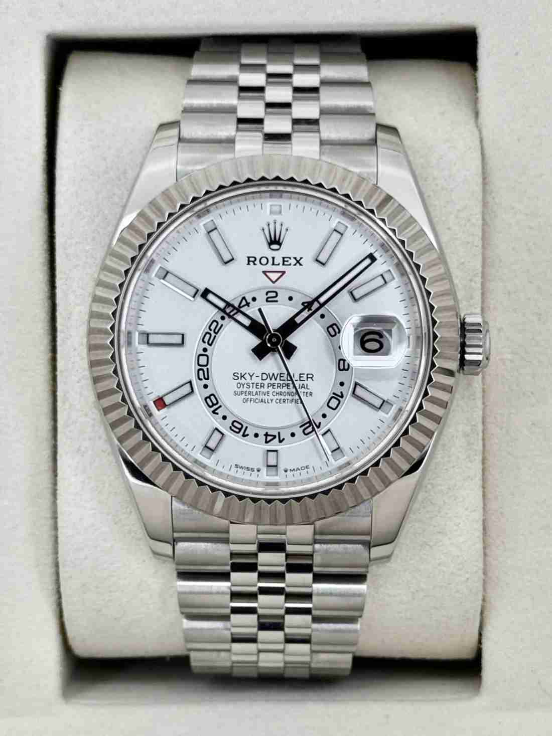 2026 Rolex Sky-Dweller 42mm 336934 Stainless Steel Jubilee White Dial
