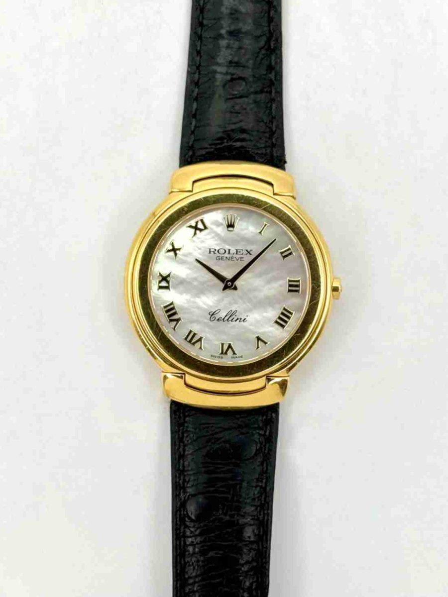 2006 Rolex Cellini 37mm 6623/8 18kt Yellow Gold Mother of Pearl Dial