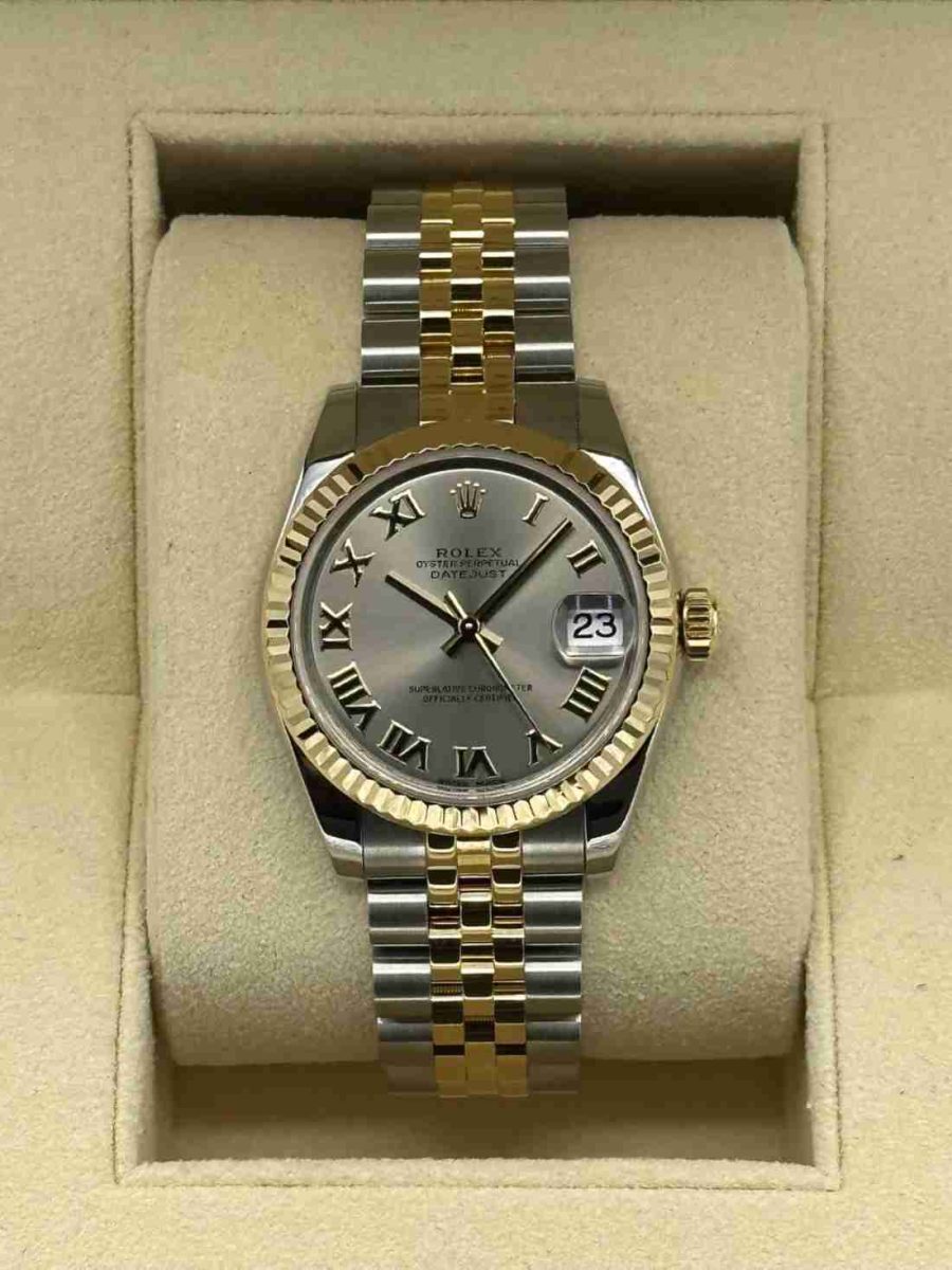 2019 Rolex Datejust 31mm 178273 Two-Tone Grey Roman Numeral Dial