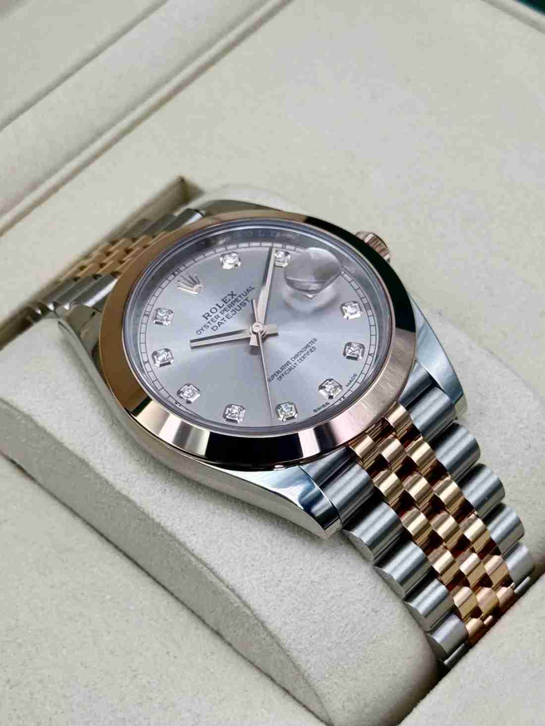 NEW 2026 Rolex Datejust 41mm 126301 Two-Tone Jubilee Sundust Diamond Dial - Image 4