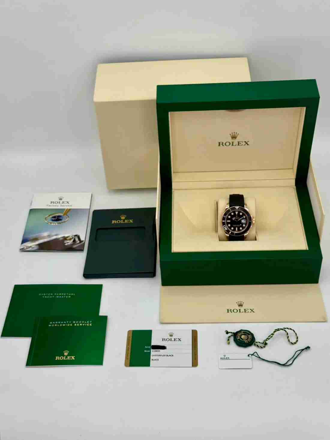 2016 Rolex Yacht-Master 40mm 116655 Rose Gold Oysterflex Black Dial - Image 5