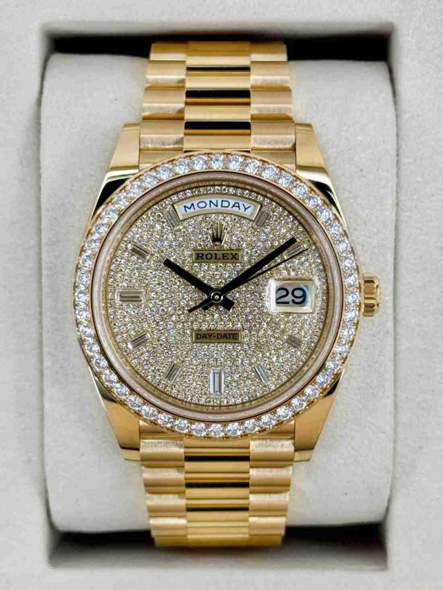 NEW 2026 Rolex Day-Date 40mm 228348RBR Diamond Paved Dial