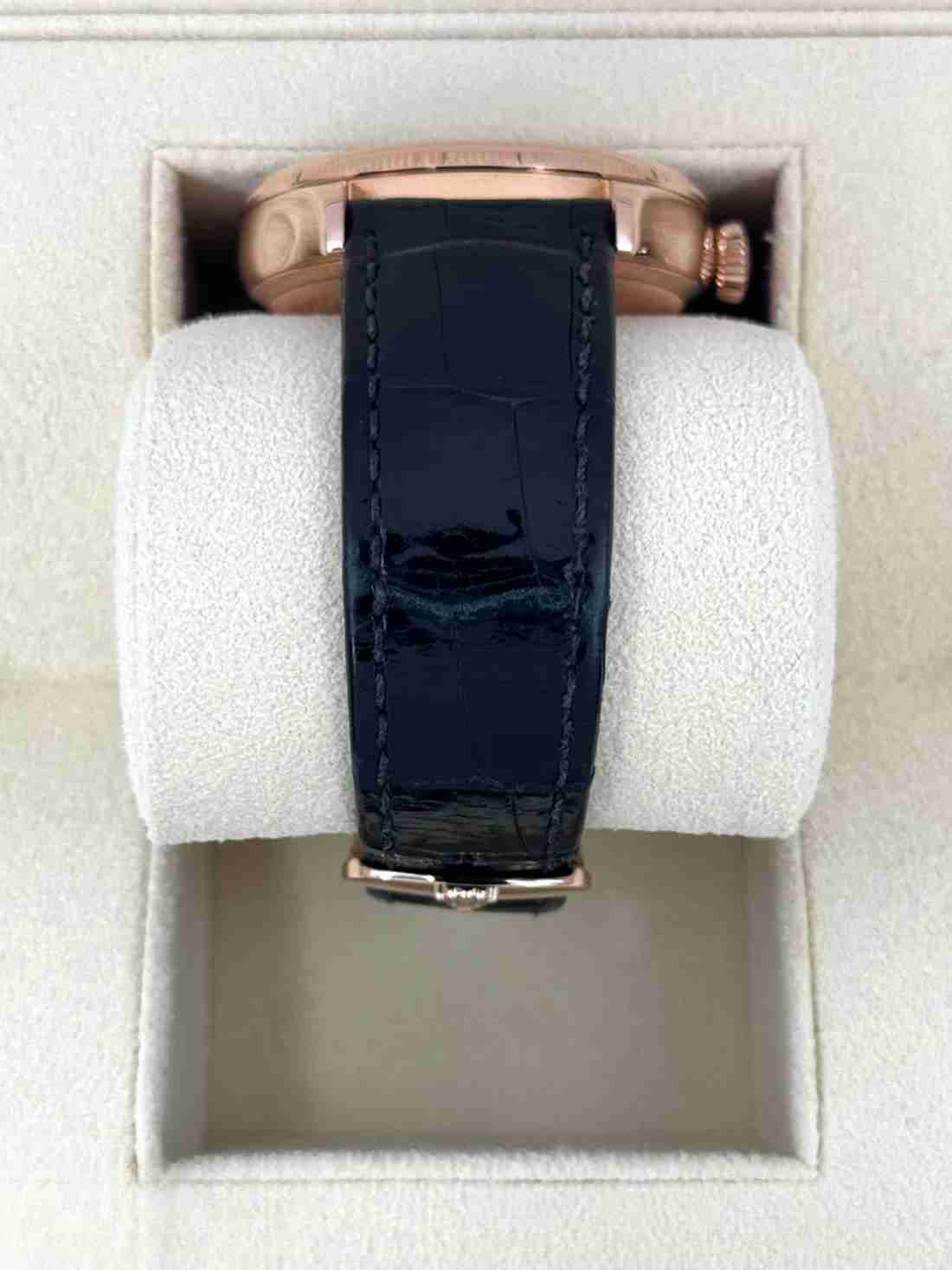2014 Rolex Cellini Date 39mm 50515 Rose Gold Black Guilloche Dial - Image 3