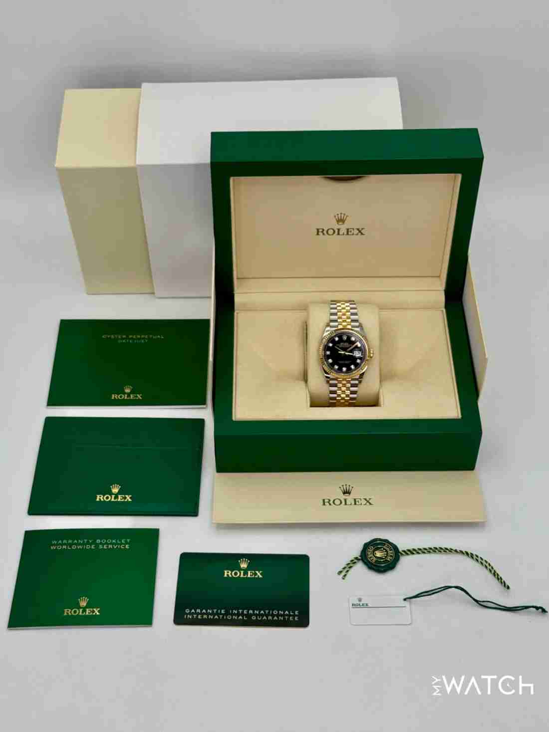 2024 Rolex Datejust 36mm 126233 Two-Tone Jubilee Black Diamond Dial - Image 5