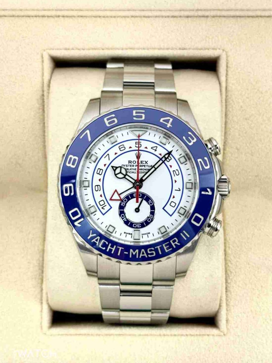 2022 Rolex Yacht-Master II 44mm 116680 Stainless Steel White Dial