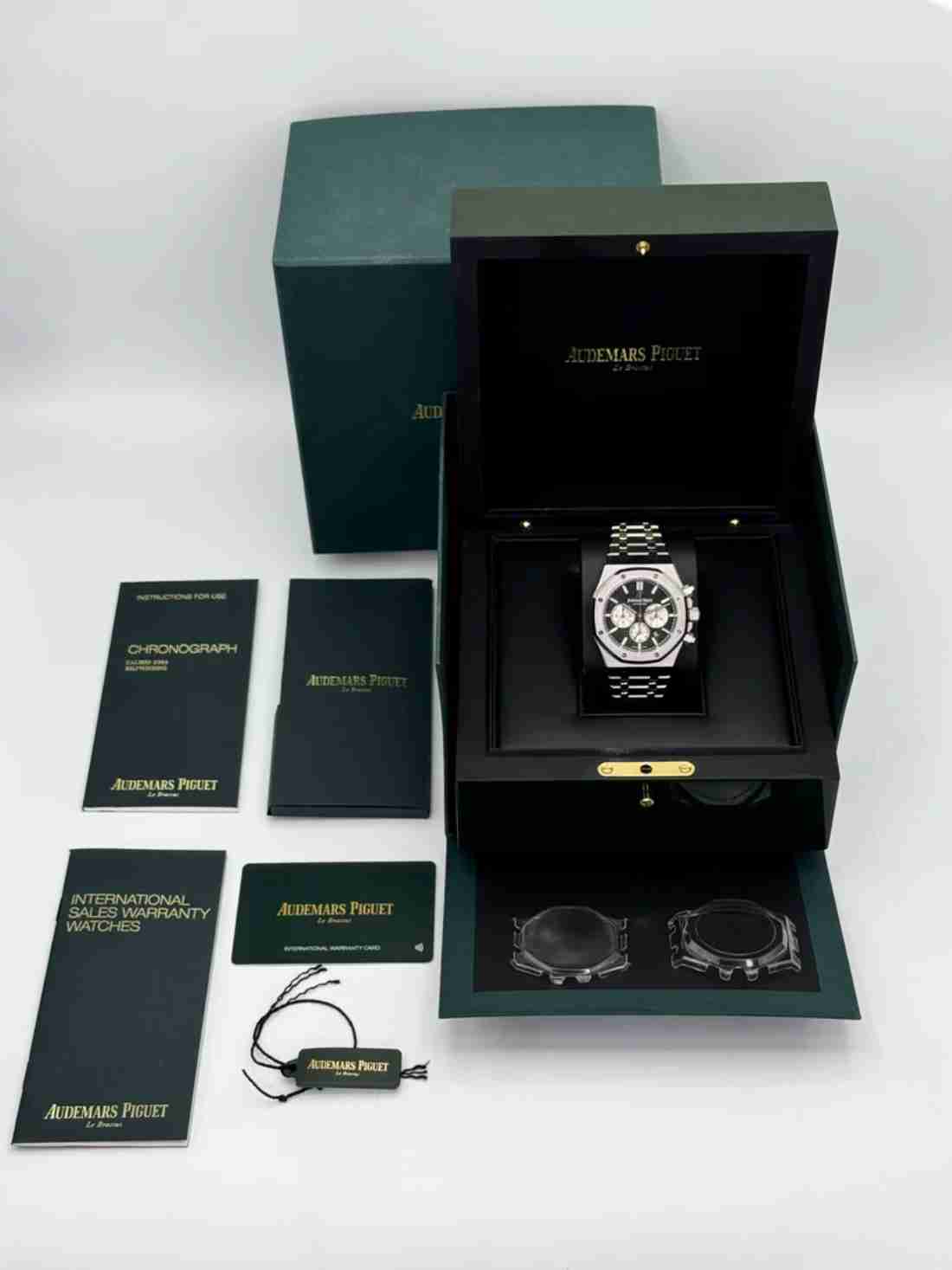 2021 Audemars Piguet Royal Oak Chronograph 41mm 26331ST Stainless Steel Black Dial - Image 5