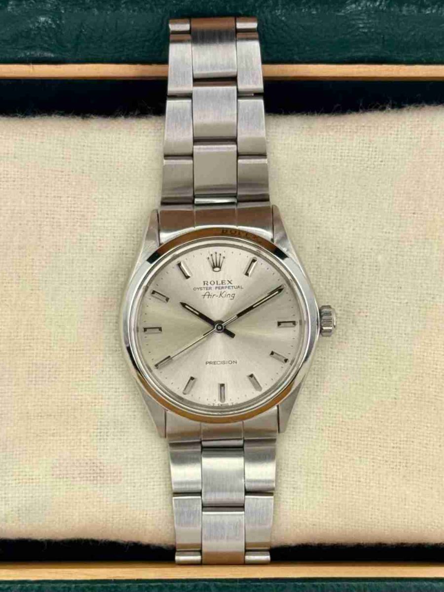 1973 Rolex Air-King 34mm 5500 Stainless Steel Oyster Silver Dial (Collectors Set)
