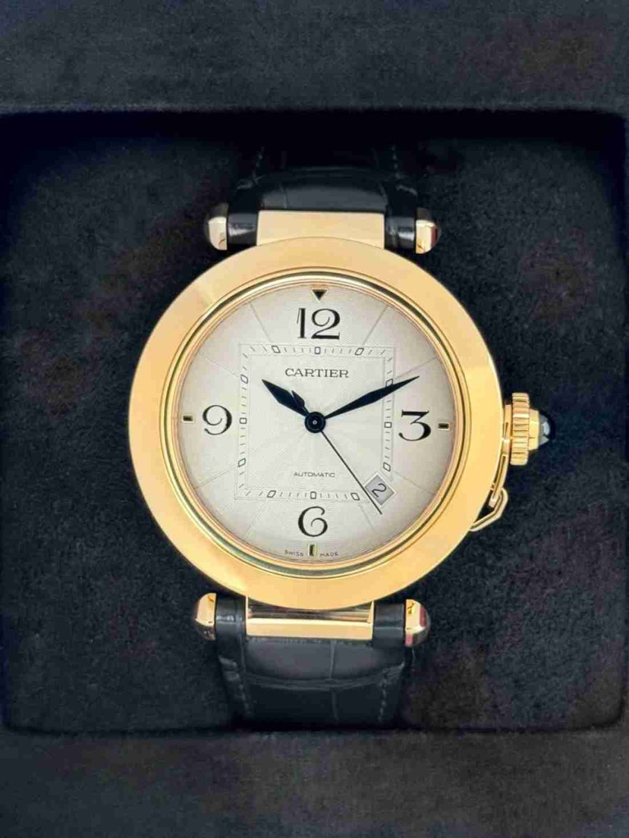 2023 Cartier Pasha 41mm WGPA0007 Yellow Gold Silver Dial