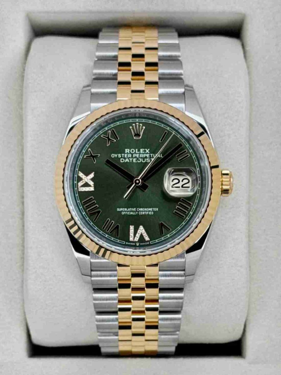 NEW 2026 Rolex Datejust 36mm 126233 Two-Tone Jubilee Green Diamond Dial
