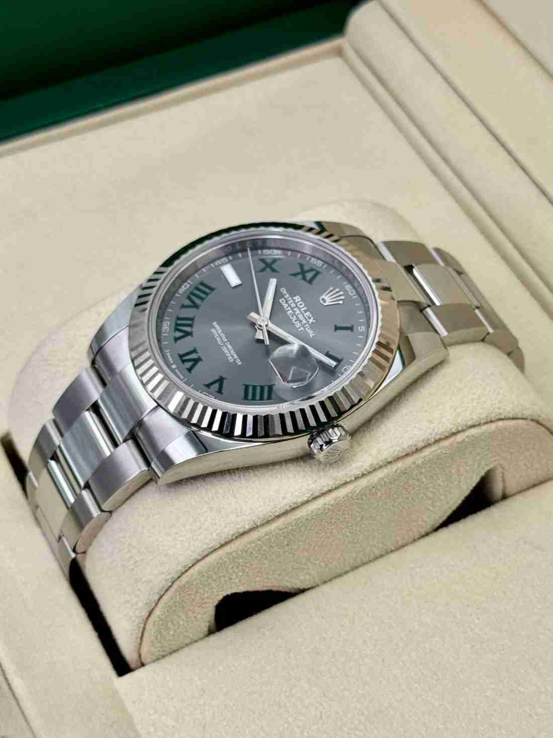 NEW 2026 Rolex Datejust 41mm 126334 Stainless Steel Oyster Wimbledon Dial - Image 4